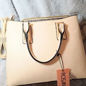 NWT Ivory Rosani Vegan Leather Bag With Shoulder Strap